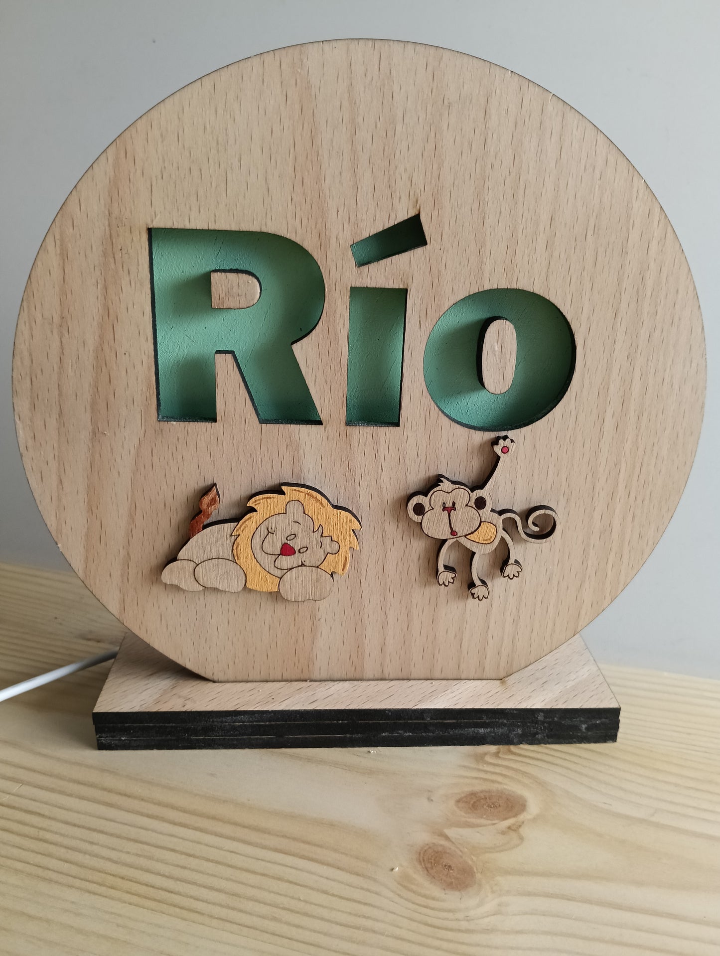 Lámpara Personalizada en madera