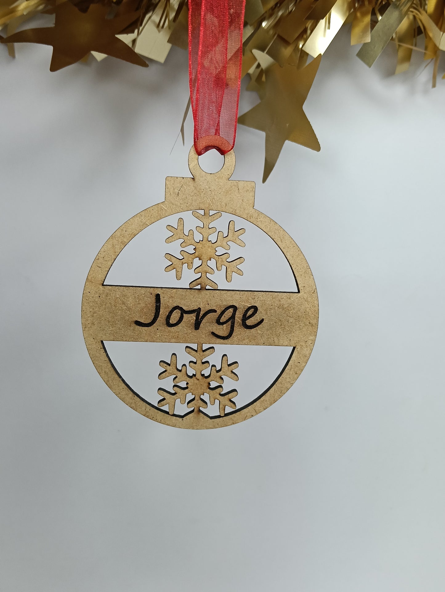 Bola de Navidad con copos de nieve personalizado