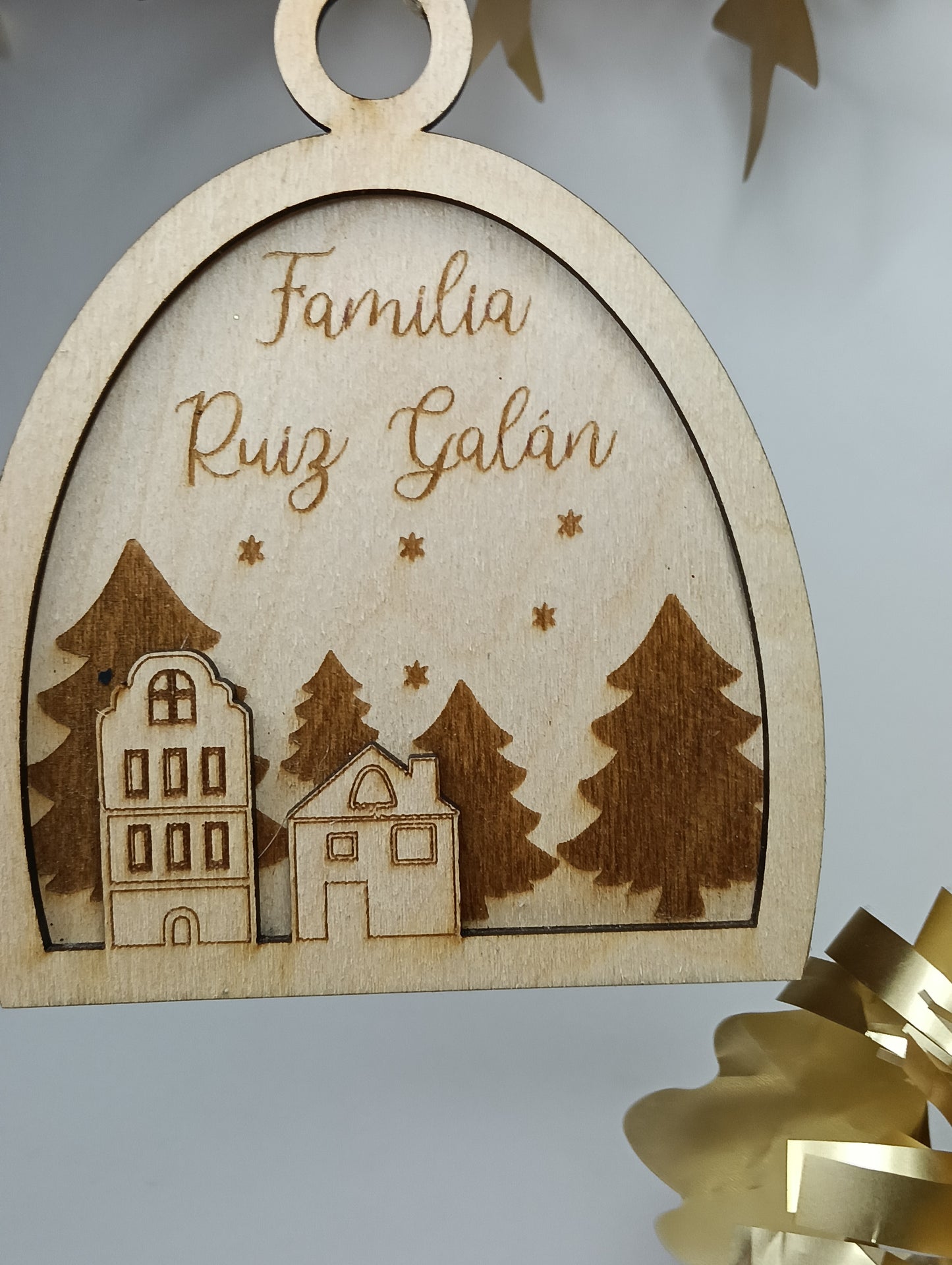 Adorno de Navidad " Familia- Edificios "