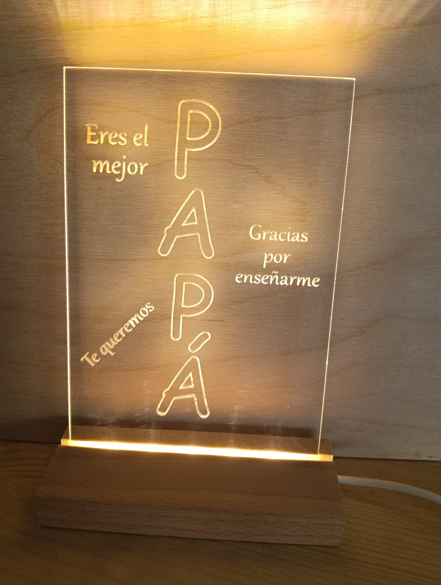 Lámpara LED personalizada para papá – Regalo original Día del Padre