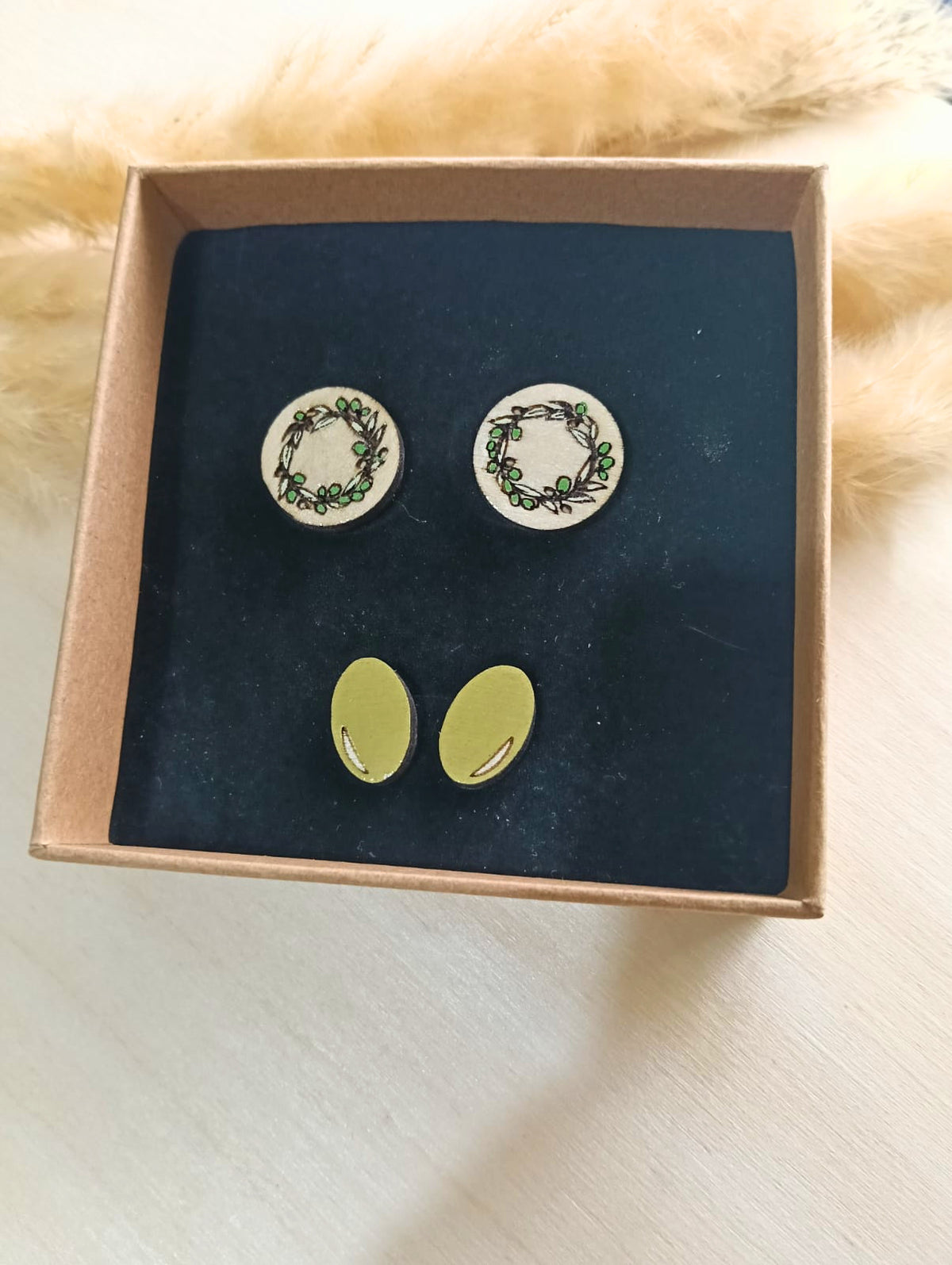 Pack de pendientes Olivo y aceitunas