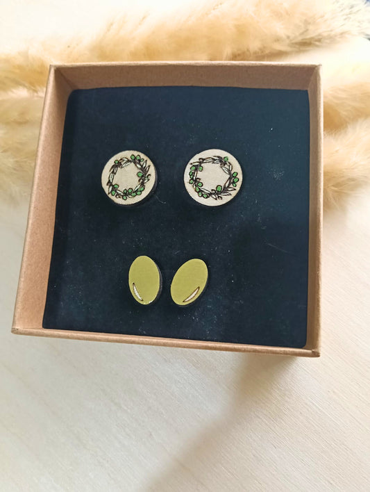Pack de pendientes Olivo y aceitunas
