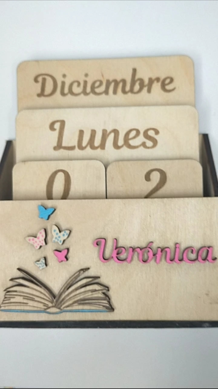 Calendario Perpetuo de madera personalizado