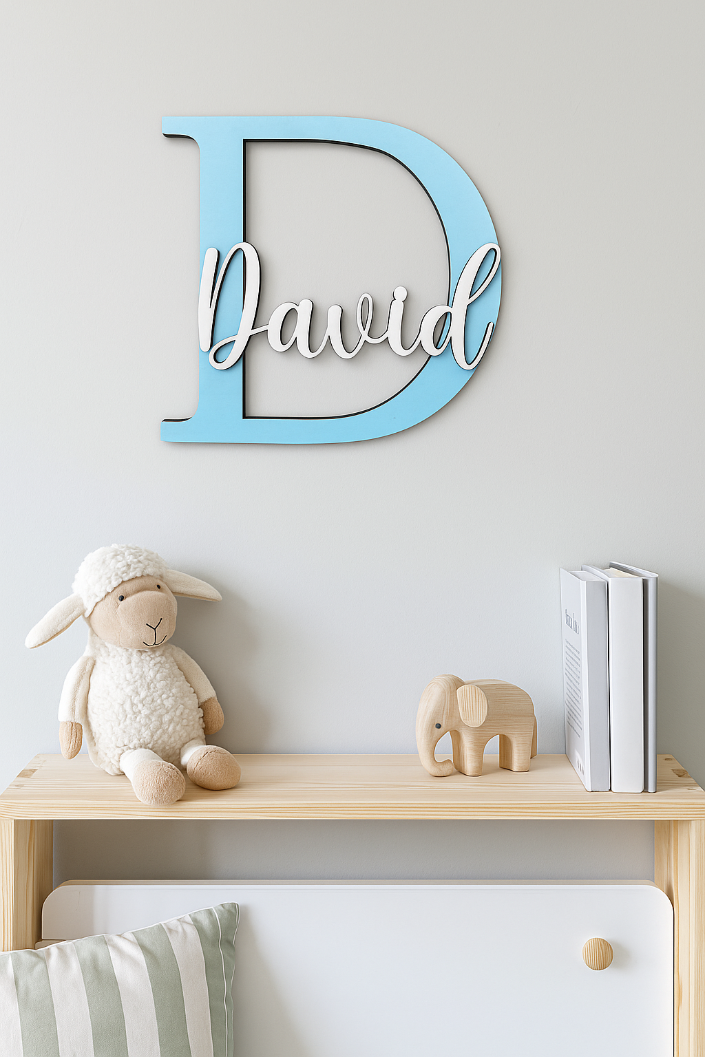 Letra de madera personalizada con nombre