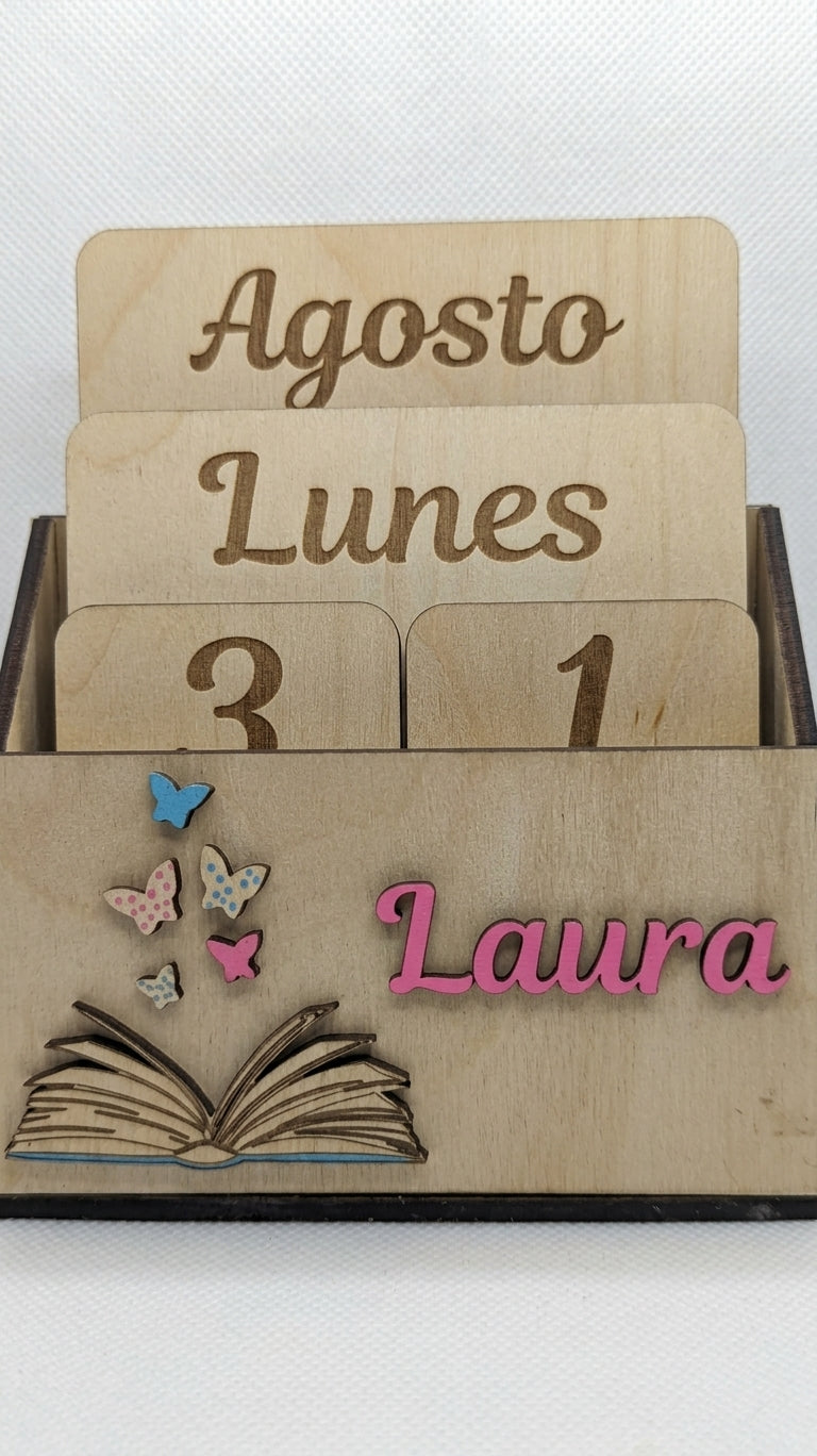 Calendario Perpetuo de madera personalizado