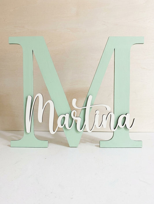 Letra de madera personalizada con nombre