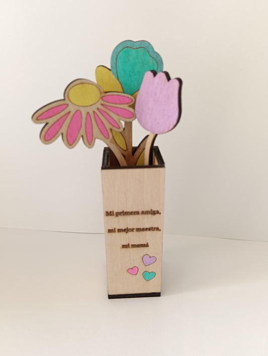 Jarrón de flores para Mamá