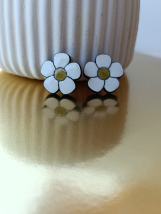 Pendientes flor con dorado