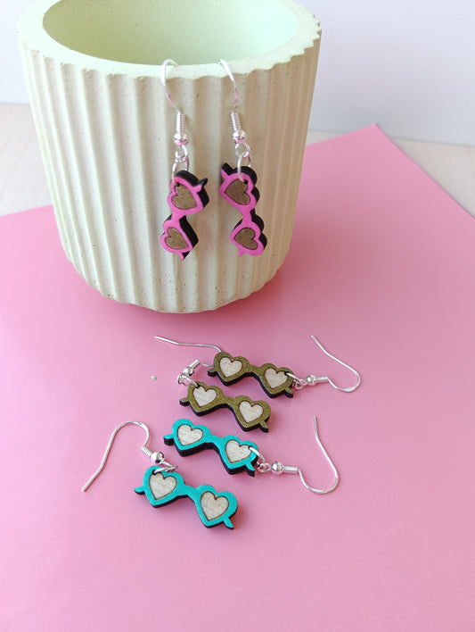 Pendientes mini gafas