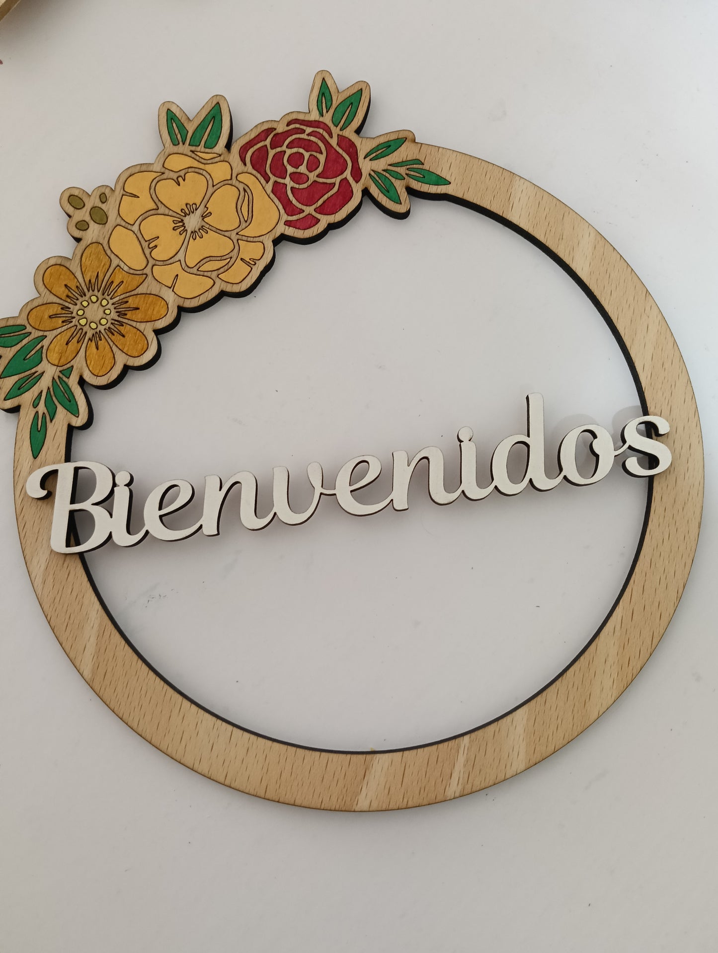 Corona de Bienvenida Otoñal en Madera