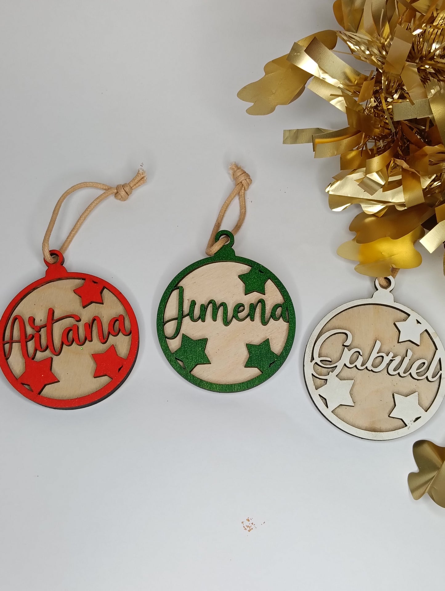 Bolas navidad con estrellas personalizadas