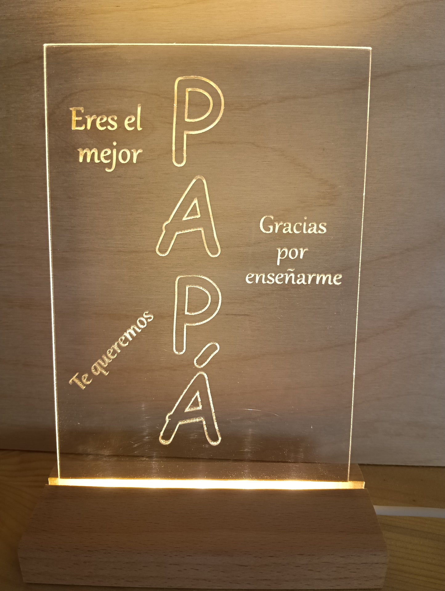 Lámpara LED personalizada para papá – Regalo original Día del Padre