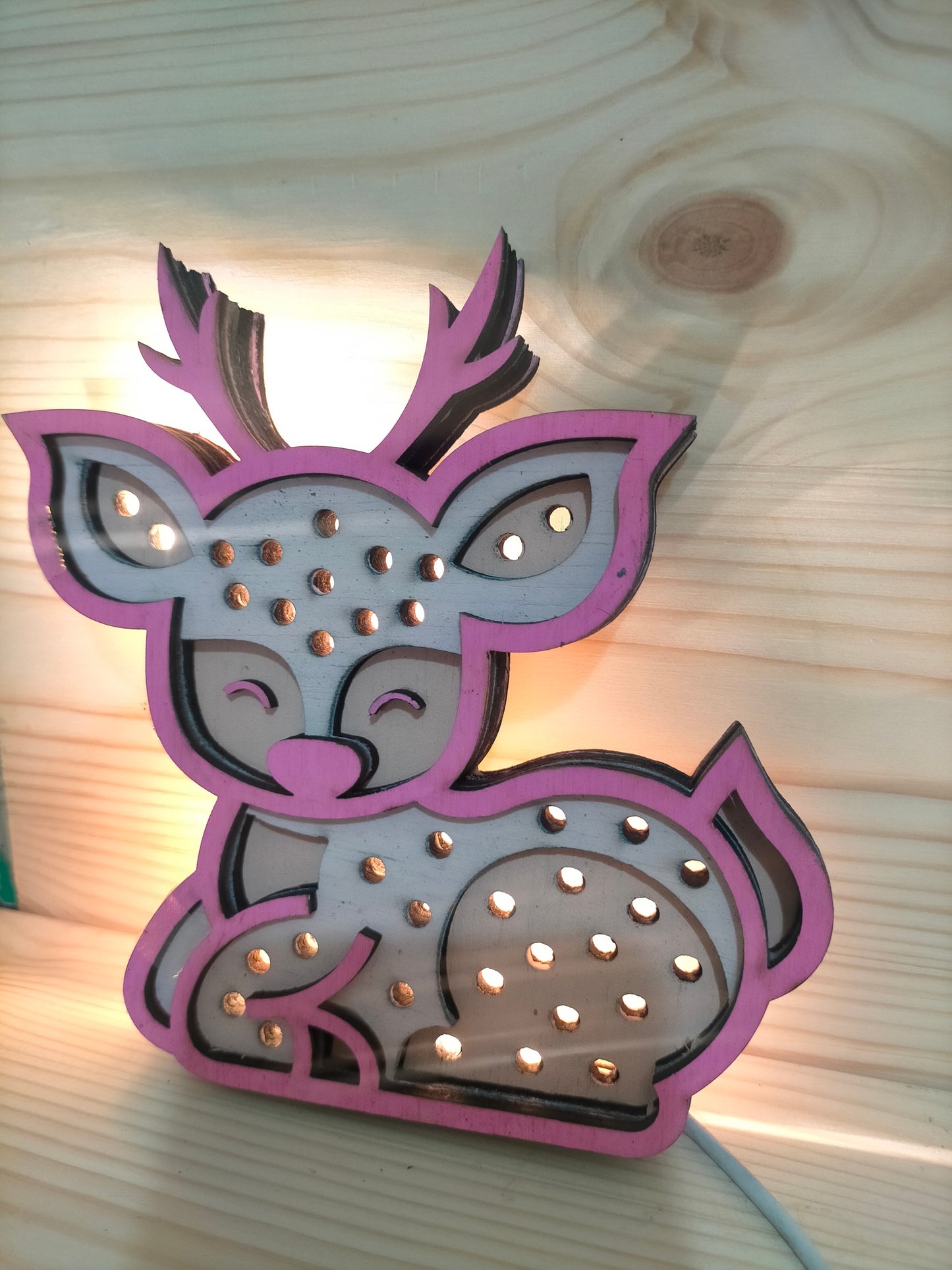 Lámparas infantiles de madera personalizadas – Iluminación decorativa para habitación infantil
