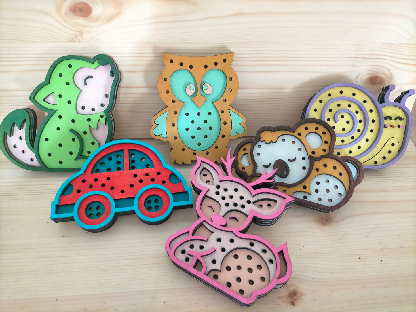 Lámparas infantiles de madera personalizadas – Iluminación decorativa para habitación infantil