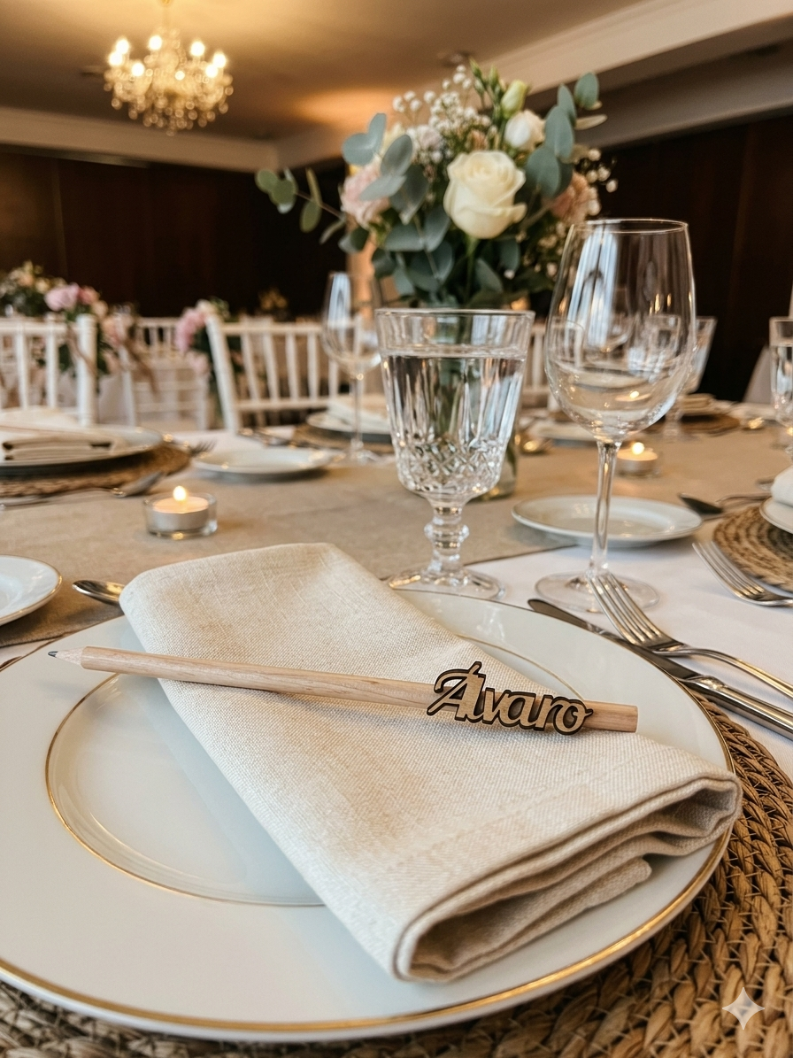 Lápices de madera personalizados con nombre