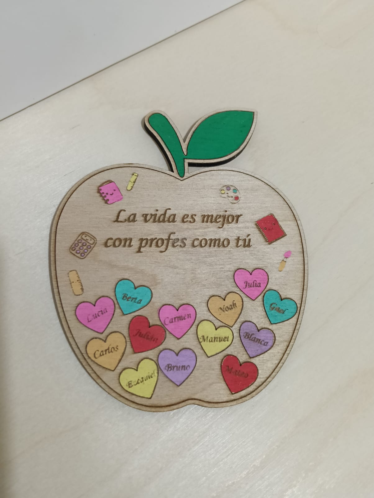 Placa de agradecimiento personalizada