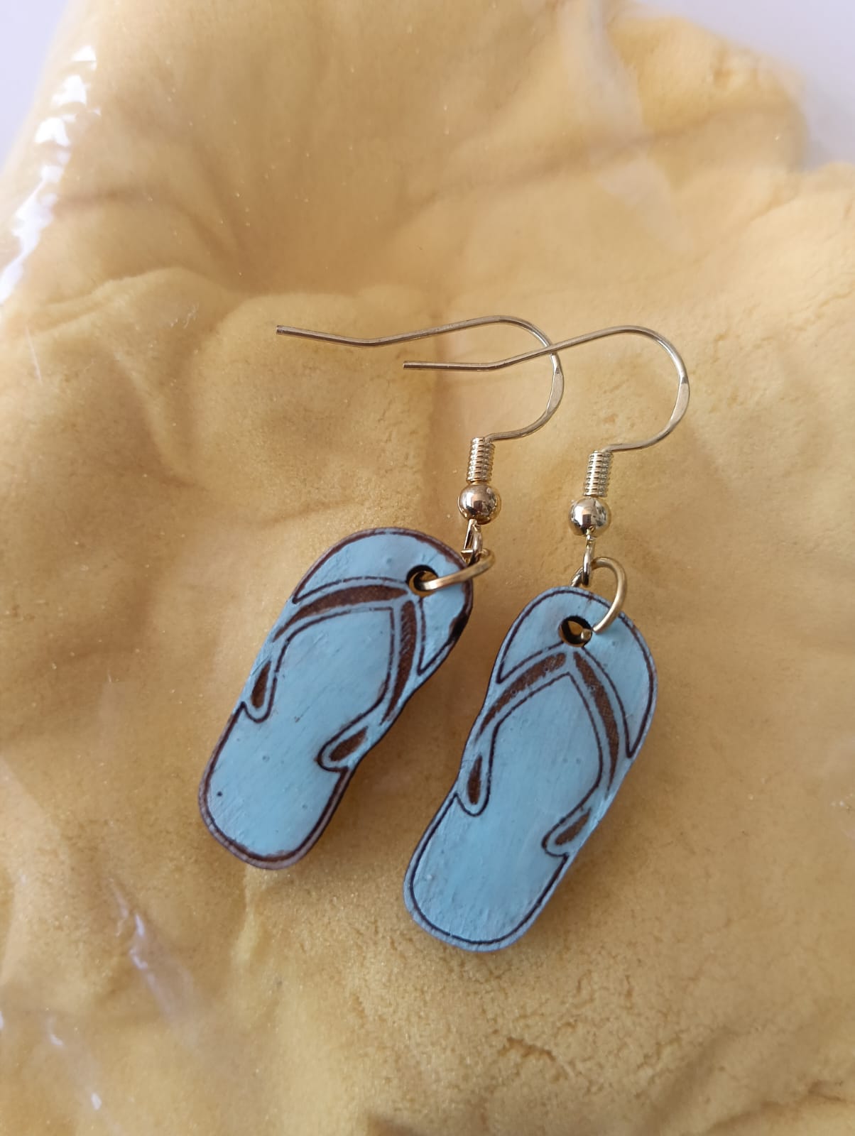 Pendientes de madera Chanclas
