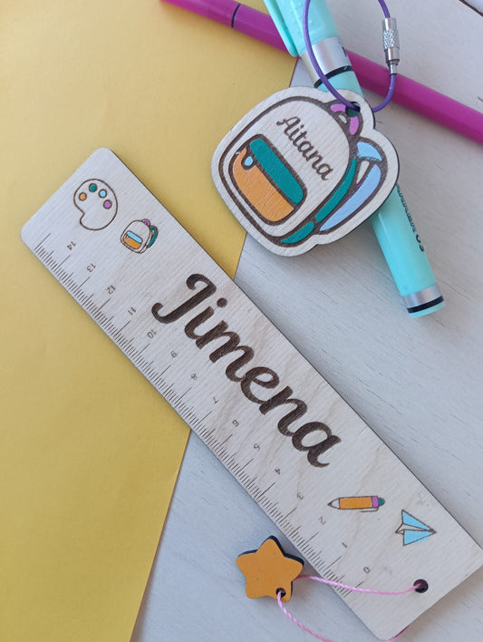 Marcapáginas regla personalizado