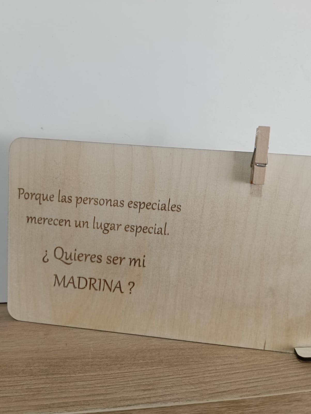 Placa de madera personalizada "¿Quieres ser mi padrino/madrina?" | Regalo original para bautizo