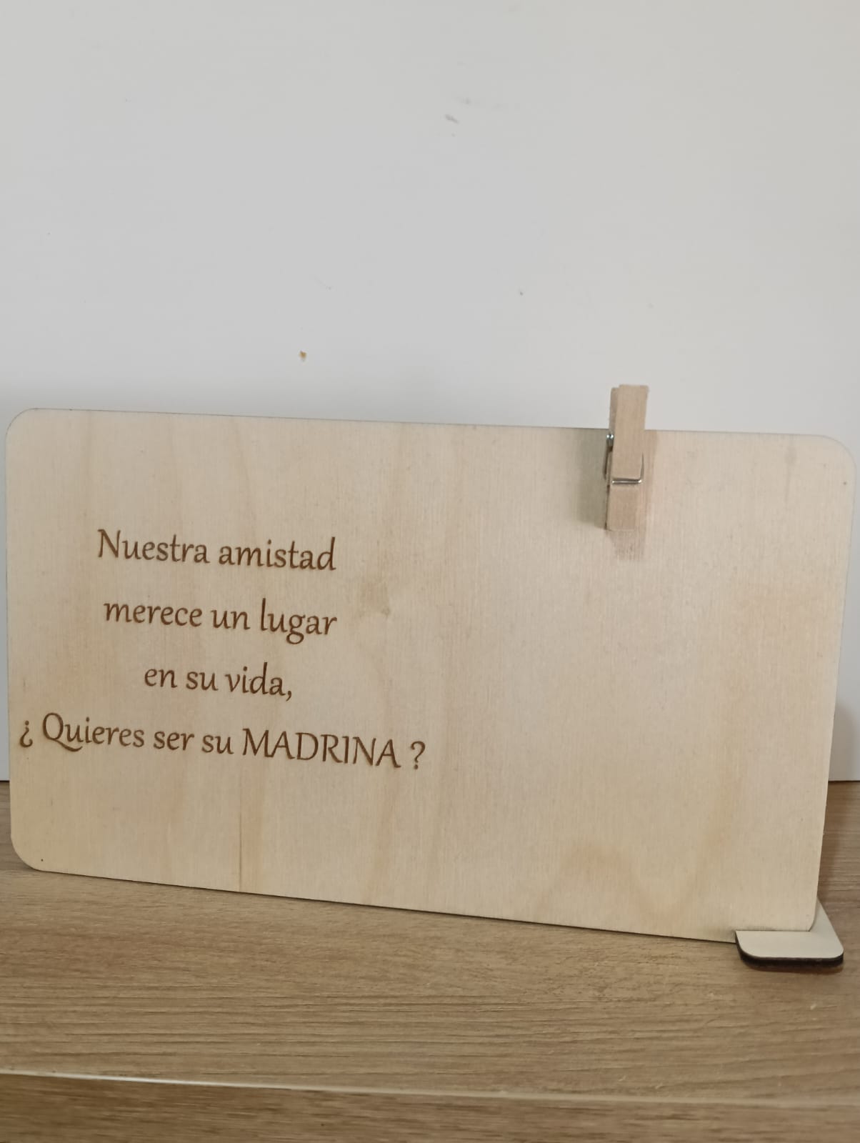 Placa de madera personalizada "¿Quieres ser mi padrino/madrina?" | Regalo original para bautizo