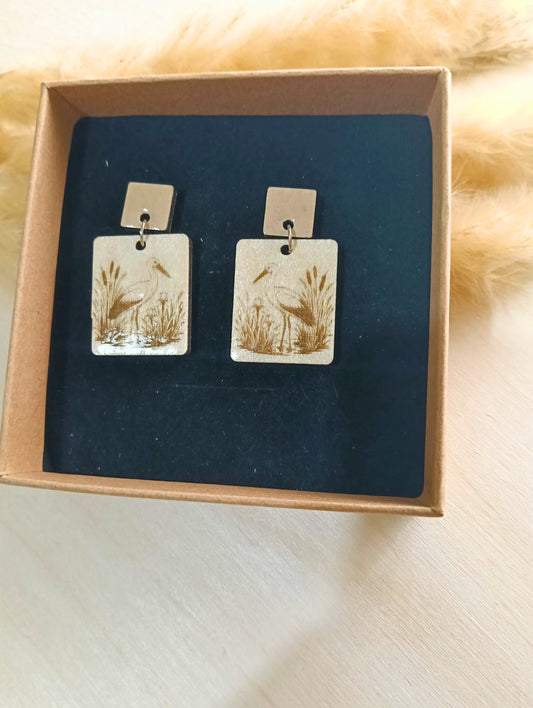 Pendientes Cigüeña