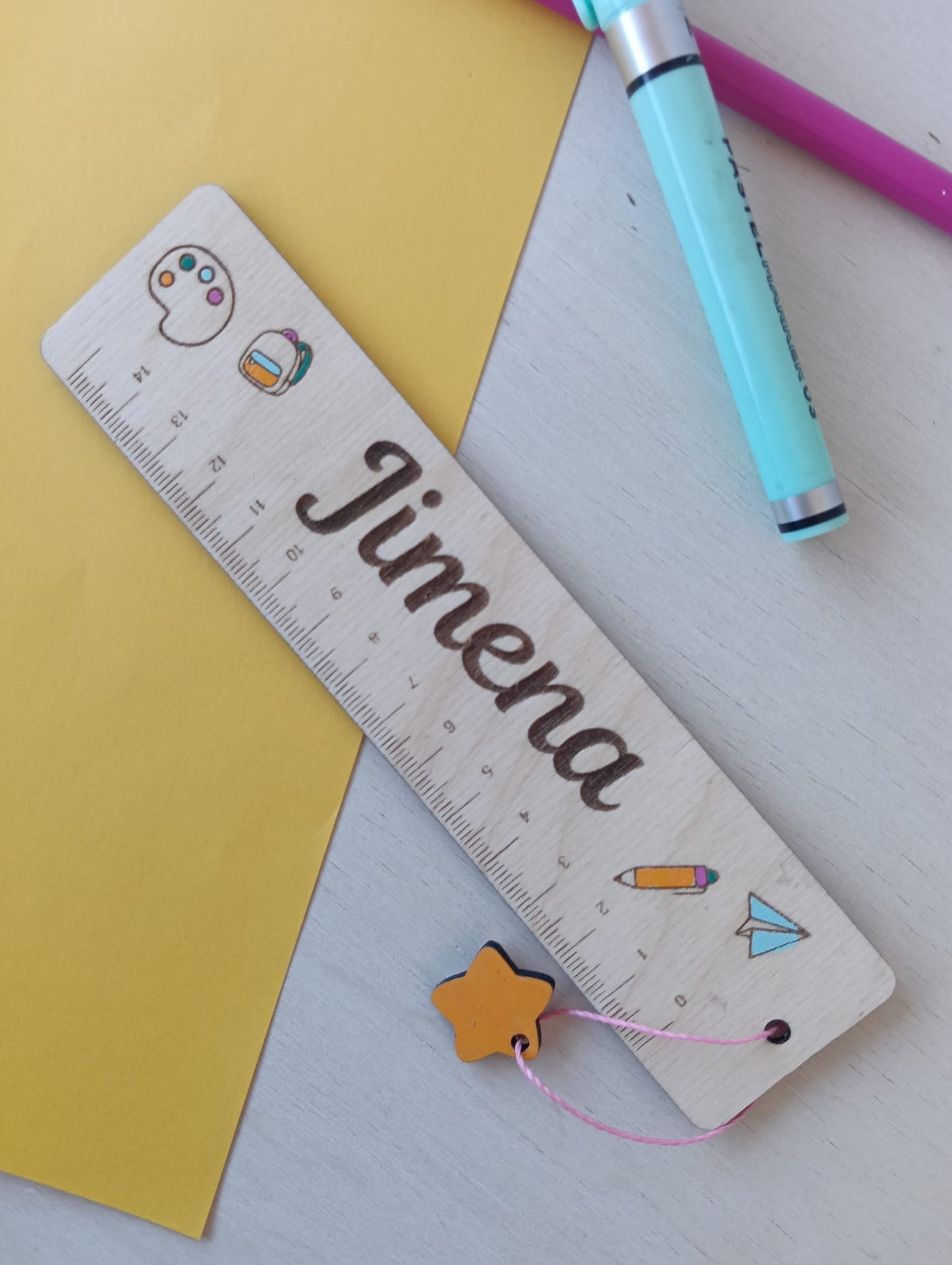 Marcapáginas regla personalizado